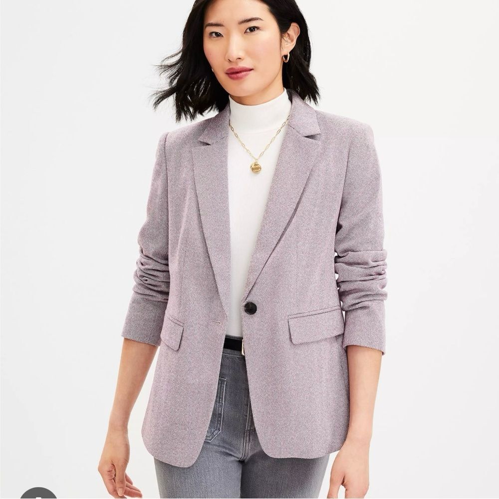 NWT Loft Herringbone Blazer